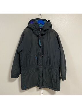 Patagonia Jacket Women’s Size Large Black Hooded Ski Snow Parka Anorak Jacket